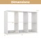 White 6 Storage Cube Bookshelf with Back Guardrail Perfect Addition for Any Room